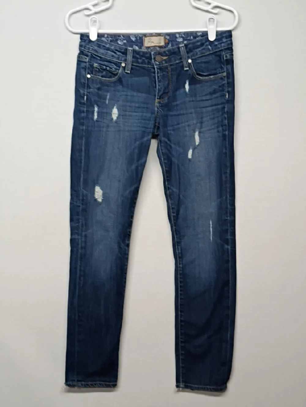 PAIGE Skyline Ankle Peg Jeans with Distressed Details